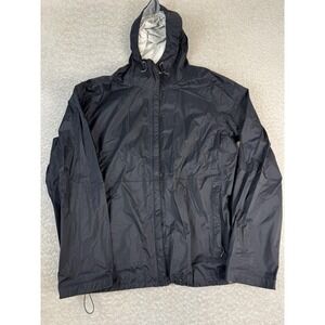 REI Co-op Jacket Mens XL Black Hooded Full Zip Lightweight Windbreaker Shell